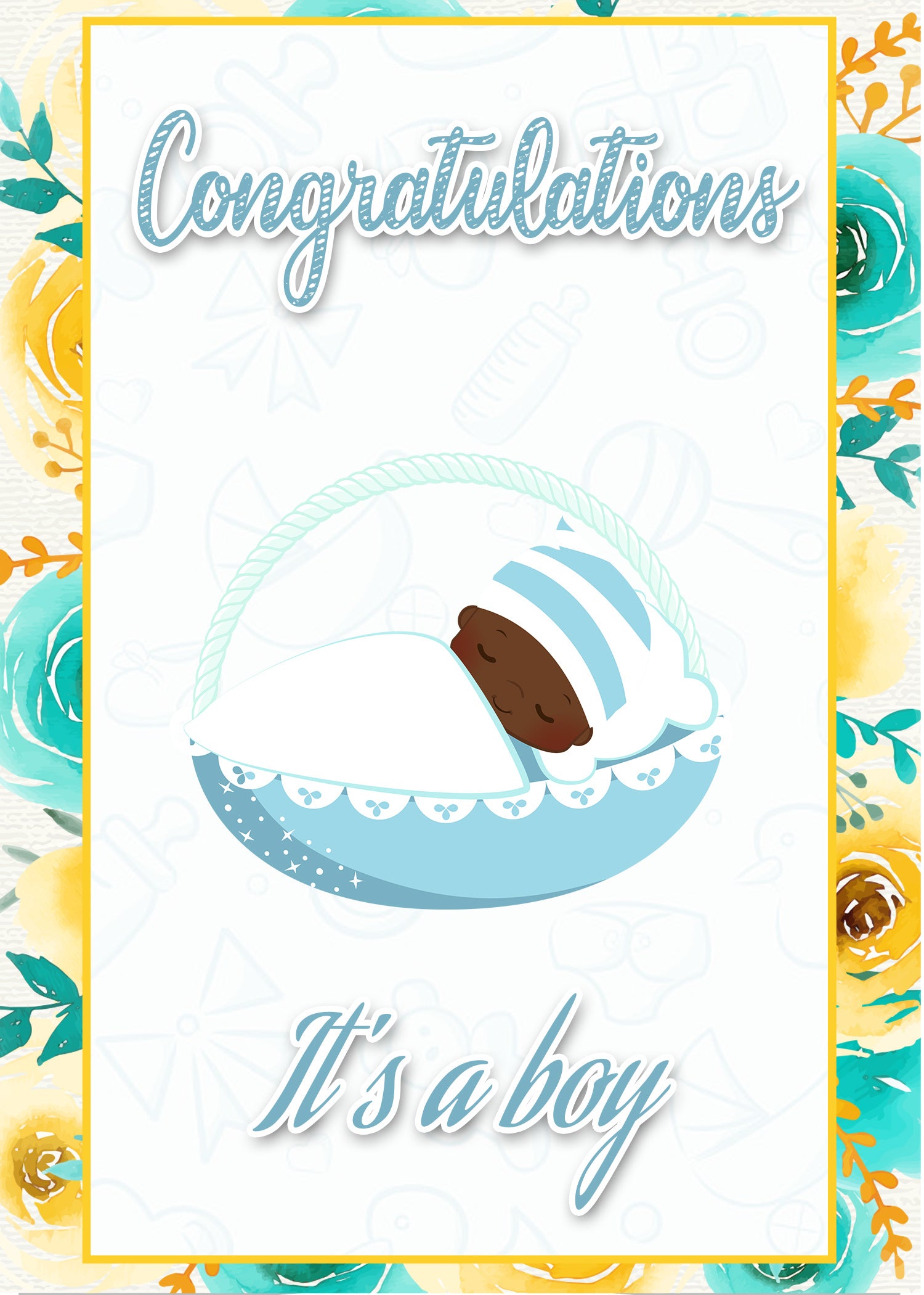 New Baby 2 Blue - New baby Card